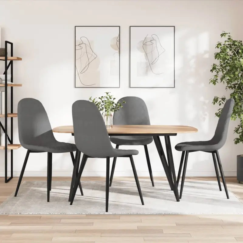Eetkamerstoelen met een minimalistische en elegante uitstraling - Lichtgrijs / 4 - Eetkamerstoelen