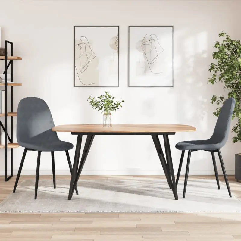 Eetkamerstoelen met een minimalistische en elegante uitstraling - Donkergrijs / 2 - Eetkamerstoelen