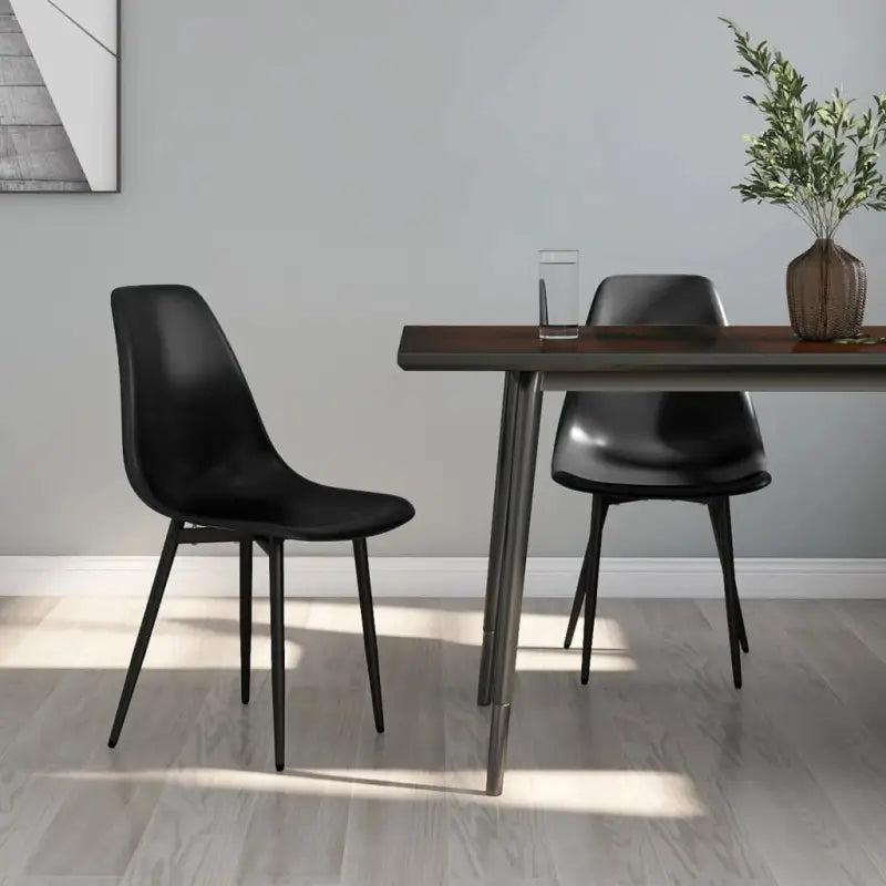 Eetkamerstoelen met eigentijdse charme en gemakkelijk onderhoud - Zwart / 2 - Eetkamerstoelen