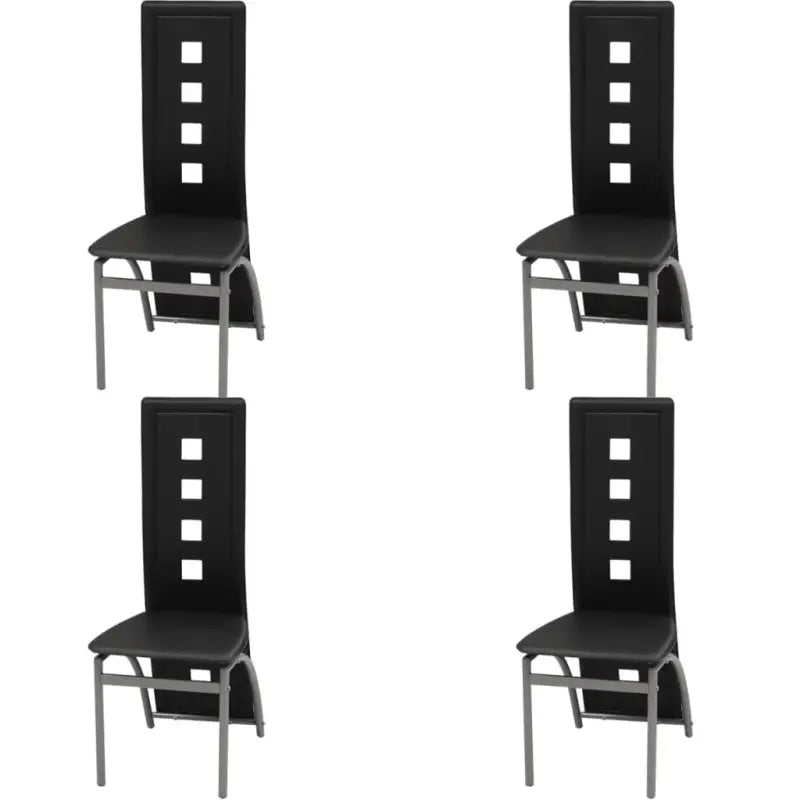 Eetkamerstoelen met ergonomisch ontwerp levering bevat stijlvolle en tijdloze look - Zwart / 4 - Eetkamerstoelen