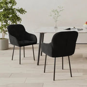 Eetkamerstoelen met hoogte armleuning en elegant fluweel design - Eetkamerstoelen