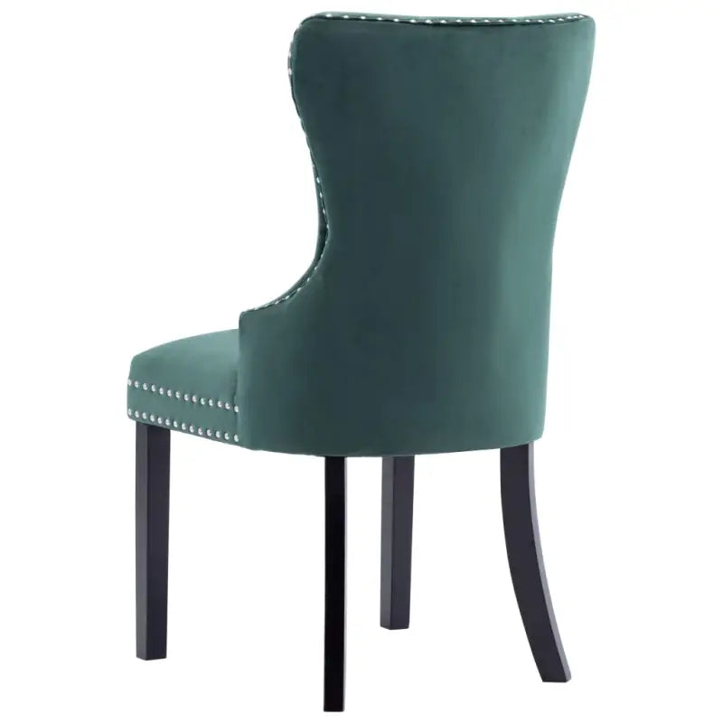 Eetkamerstoelen met massief rubberwood en zachte fluwelen bekleding - Eetkamerstoelen