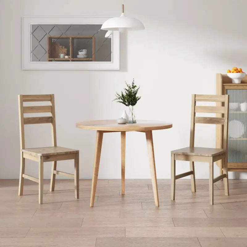 Eetkamerstoelen van massief acaciahout met levering bevat - 2 - Eetkamerstoelen