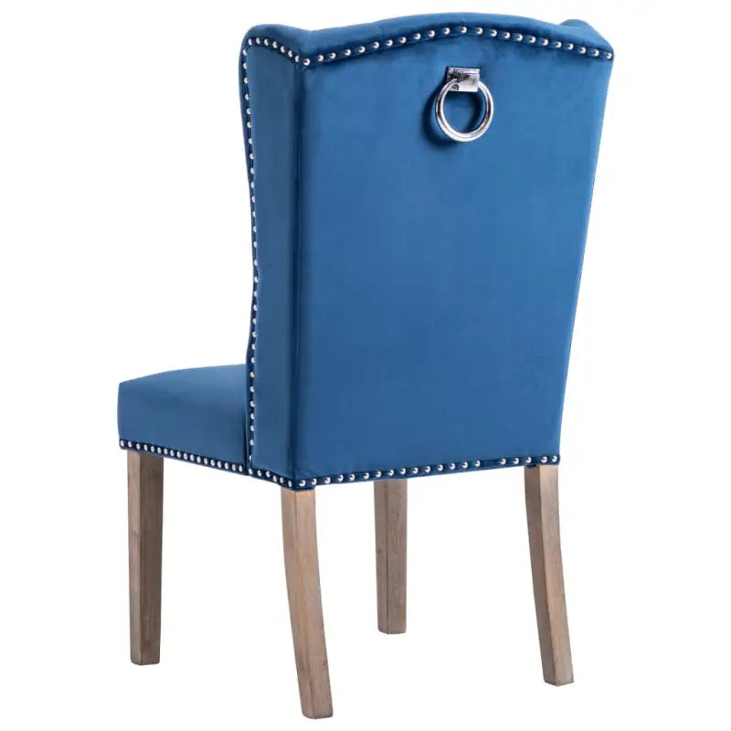 Eetkamerstoelen van massief rubberwood met zacht fluwelen bekleding - Eetkamerstoelen