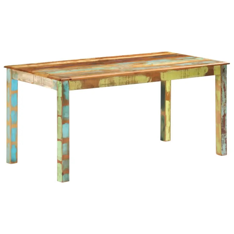 Eetnaafel in antieke stijl van massief gerecycled hout - Eettafels