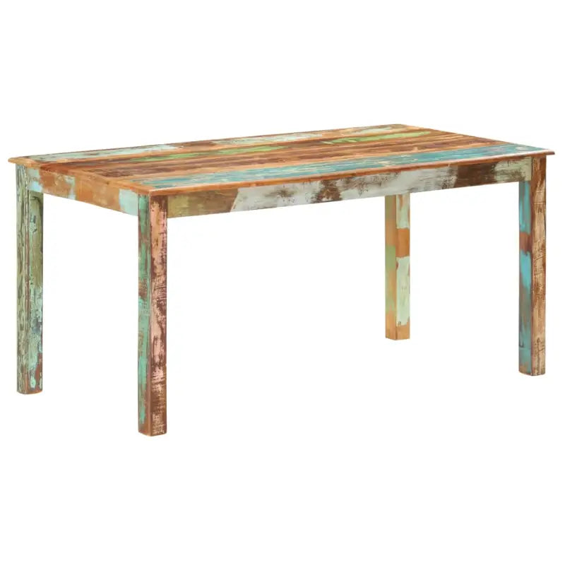 Eetnaafel in antieke stijl van massief gerecycled hout - Eettafels