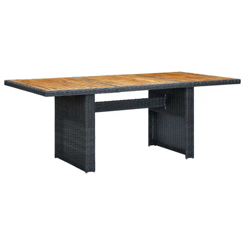 Eetset in poly rattan met comfortabele afmetingen stoelen voor buiten - Tuinsets