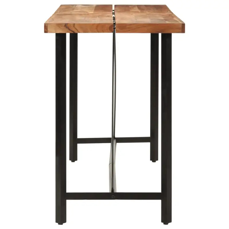 Eettafel met massief acaciahout en ijzeren frame voor gezellige avonden - Eettafels