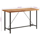 Eettafel met massief acaciahout en ijzeren frame voor gezellige avonden - Eettafels