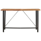 Eettafel met massief acaciahout en ijzeren frame voor gezellige avonden - Eettafels
