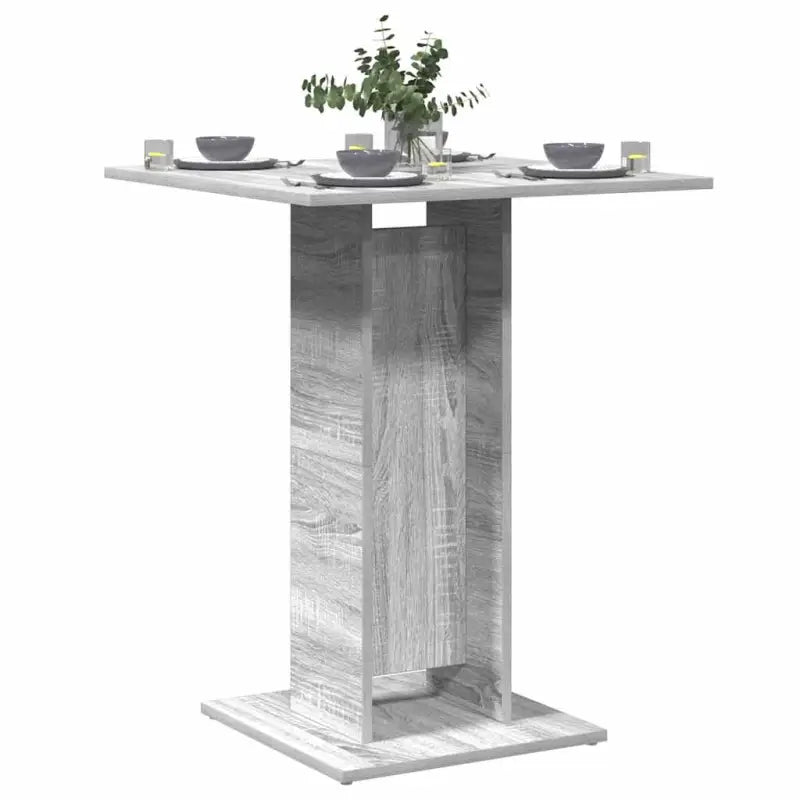Eettafel van bewerkt hout in grijs Sonoma met eenvoudig schoon onderhoud - Eettafels
