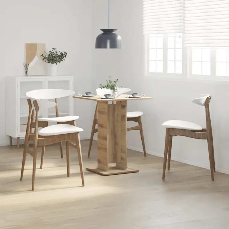 Eettafel van bewerkt hout in grijs Sonoma met eenvoudig schoon onderhoud - artisanaal eikenkleurig / 1 - Eettafels