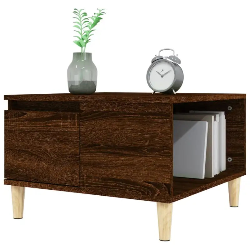 Eettafel van bewerkt hout met massief eucalyptushout voor stijlvolle woonkamer - Salontafels