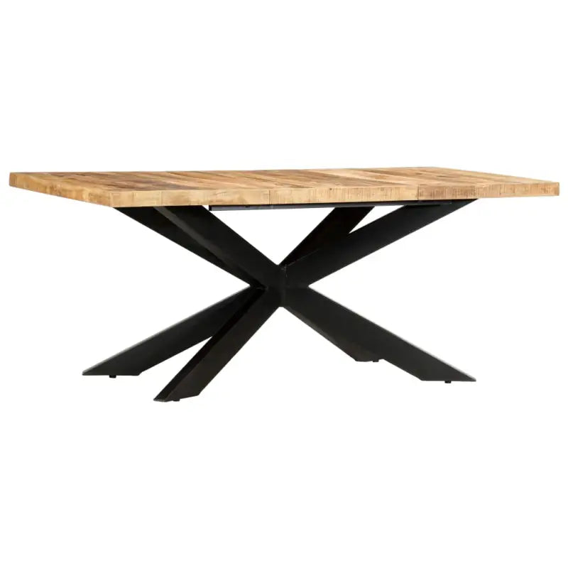 Eettafel van massief acaciahout met industrieel ontwerp - Lichtbruin / 1 - Eettafels
