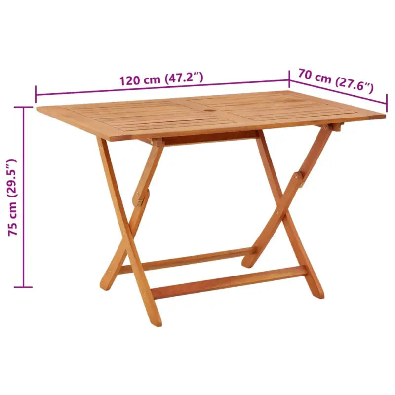 Eettafel van massief eucalyptushout voor buiten genieten - Tuintafels