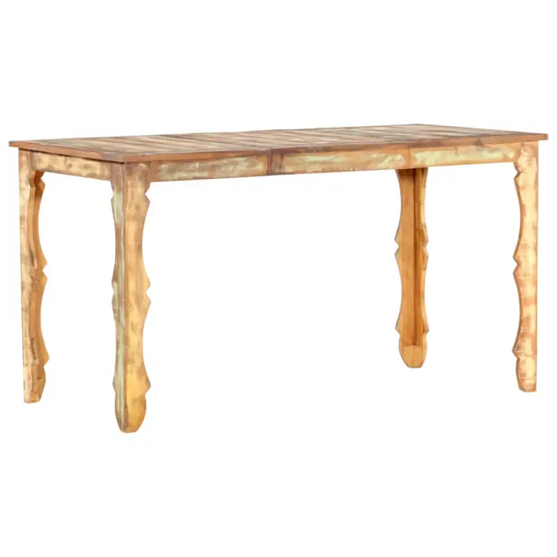 Eettafel van massief gerecycled hout met verschillende houtsoorten - Eettafels