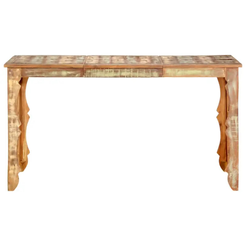 Eettafel van massief gerecycled hout met verschillende houtsoorten - Eettafels