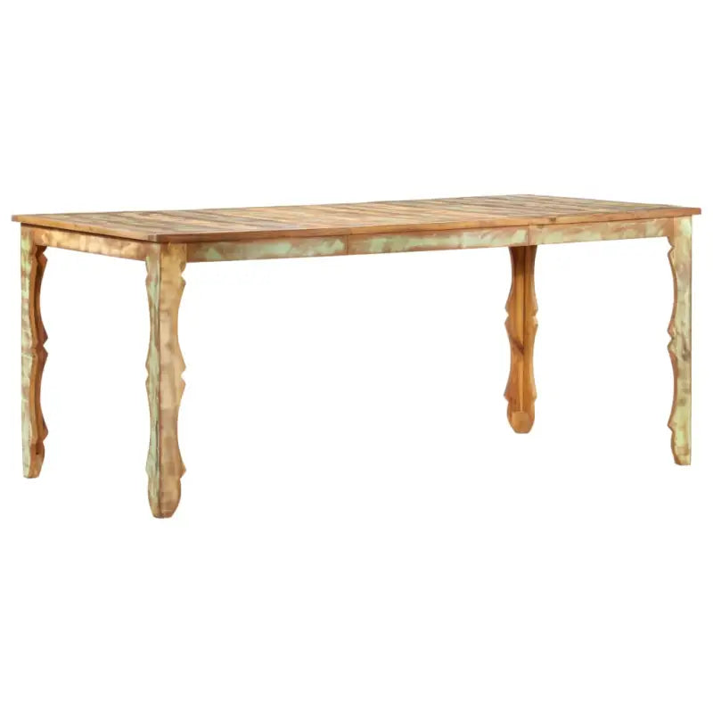 Eettafel van massief gerecycled hout met verschillende houtsoorten - 180 x 90 x 76 cm / 1 - Eettafels