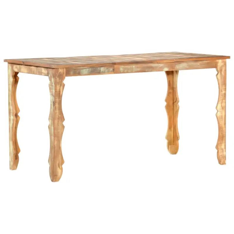 Eettafel van massief gerecycled hout met verschillende houtsoorten - Eettafels