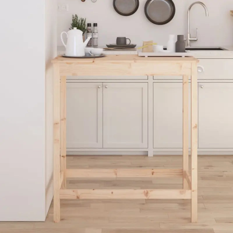 Eettafel van massief grenenhout voor gezellige maaltijden - Naturel / 1 / 100 cm - Eettafels