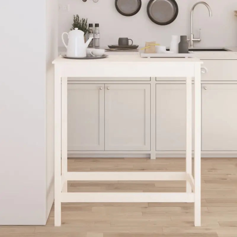 Eettafel van massief grenenhout voor gezellige maaltijden - Wit / 1 / 100 cm - Eettafels