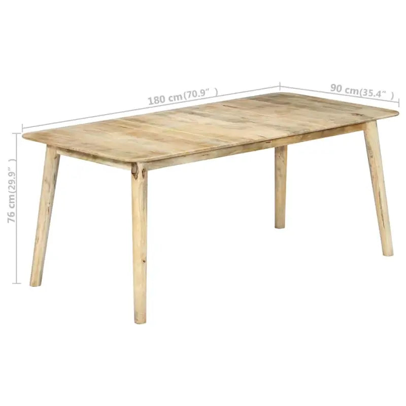 Eettafel van massief mangohout met klassiek ontwerp - Bruin / 180 x 90 x 76 cm / 1 - Eettafels