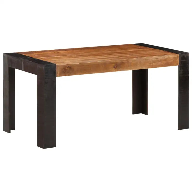 Eettafel van massief ruw mangohout voor een uniek meubelstuk - Donkerbruin / 160 x 80 x 76 cm / 1 - Eettafels