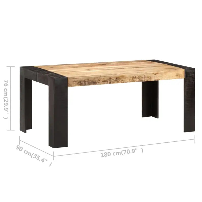 Eettafel van massief ruw mangohout voor een uniek meubelstuk - Eettafels