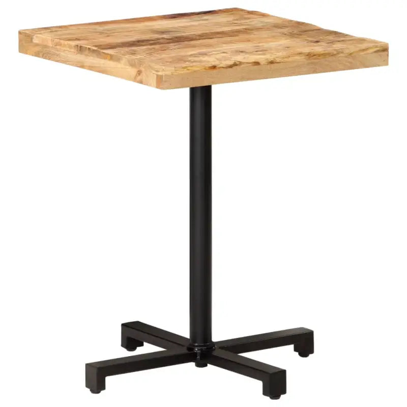 Eettafel van ruw mangohout met natuurlijke afwerking voor binnen en tuin - 60 x 60 x 75 cm / 1 / Ruw mangohout