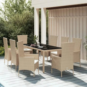 Eigentijdse tuinset van poly rattan voor dineren en ontspannen - Tuinsets
