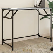 Elegant bureau met stevig tafelblad in grijs sonoma en gepoedercoat staal - Bureaus