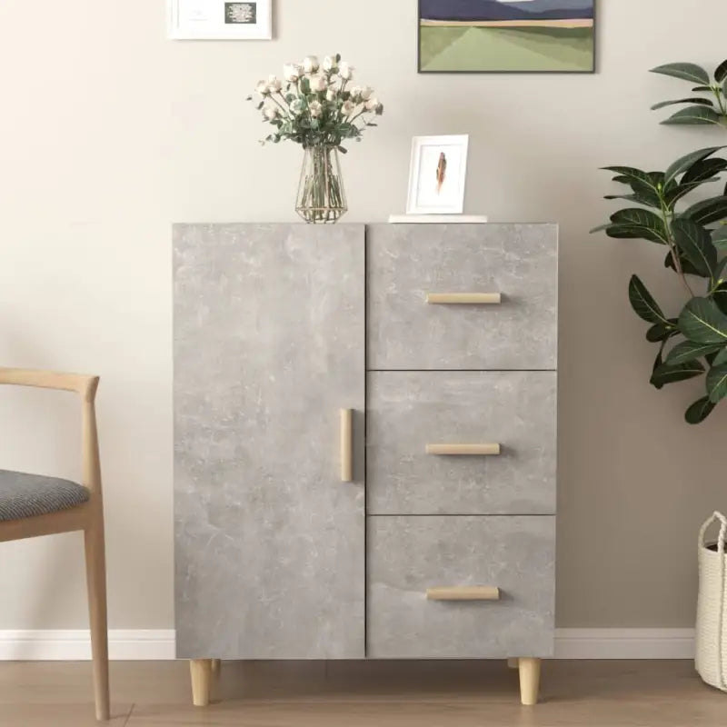 Elegant dressoir van bewerkt hout dat gemakkelijk schoon te maken - Betongrijs / 1 - Dressoirs & buffetkasten