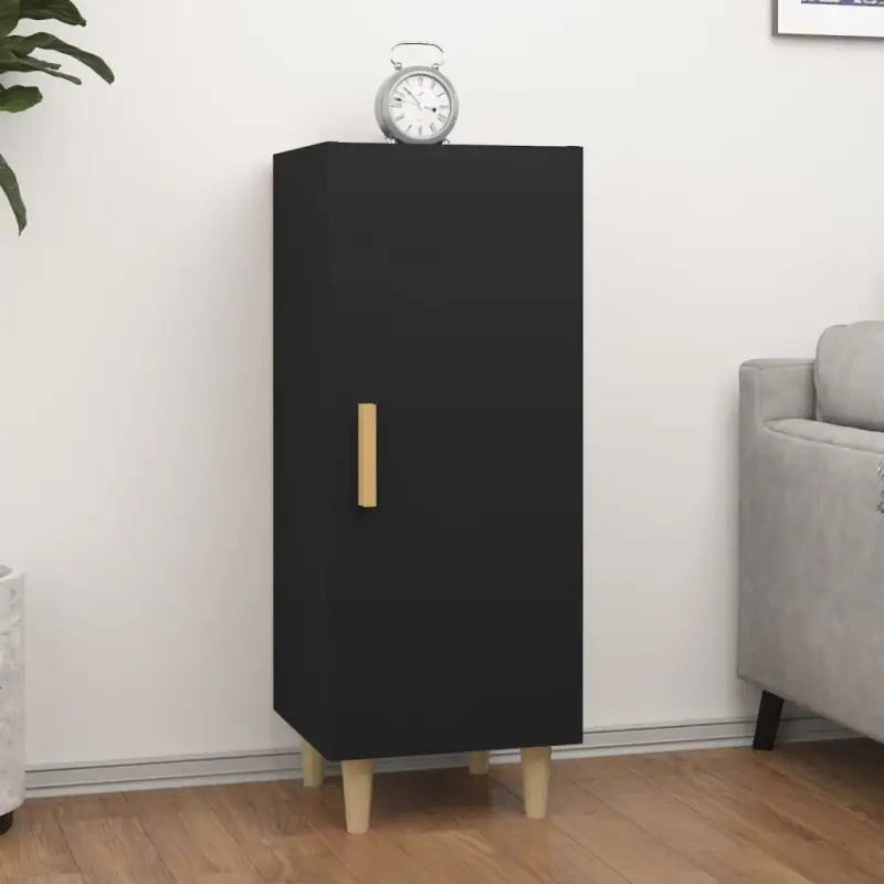 Elegant dressoir van bewerkt hout voor woonkamer en praktische opbergruimte - Zwart / 1 - Dressoirs & buffetkasten