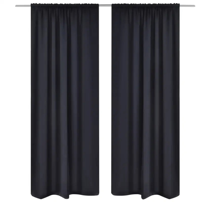 Elegant gordijnen en vitrages met levering bevat voor privacy en stijl - Zwart / 135 x 245 cm / 2 - Gordijnen & vitrages