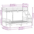 Elegant metalen stapelbed van massief grenenhout voor kleine kamers - Bedden & bedframes