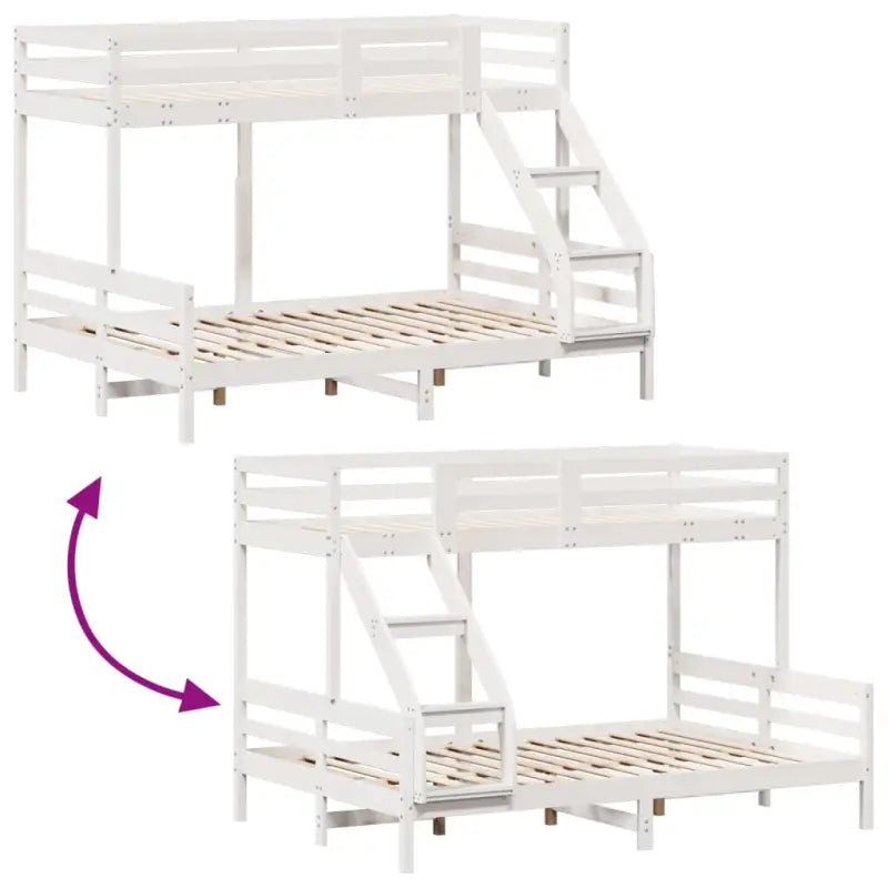 Elegant metalen stapelbed van massief grenenhout voor kleine kamers - Bedden & bedframes