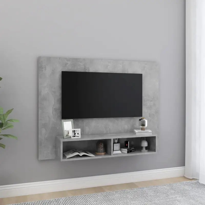 Elegant tv-meubel van bewerkt hout voor een stijlvol interieur - Betongrijs / 1 / 120 cm - Tv-meubels