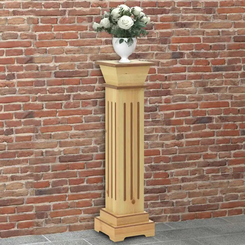Elegante antiekwitte plantenstandaard met klassieke lijnen - Bruin / 1 - Plantenstandaarden