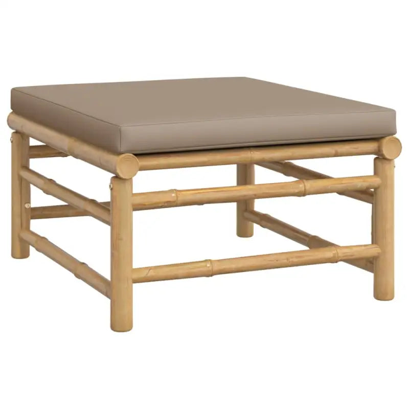 Elegante bamboe tuinset met comfortabele afmetingen en rugkussen - Tuinsets