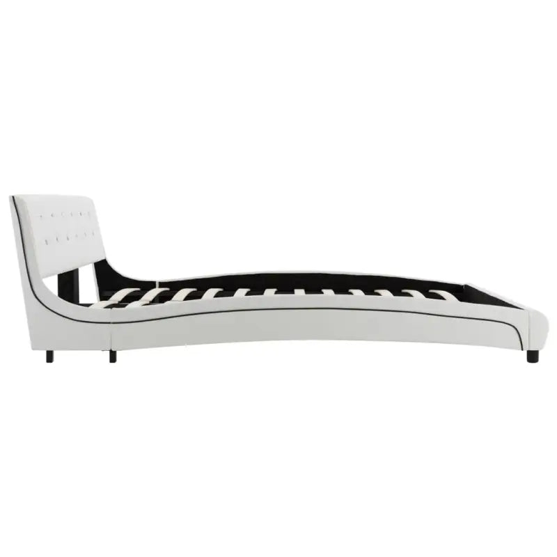 Elegante bedframe met stalen poten en polyester buitenlaag - Bedden & bedframes