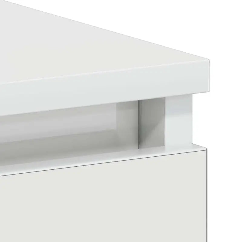 Elegante bureau van bewerkt hout met hoogglans wit afwerking - Bureaus