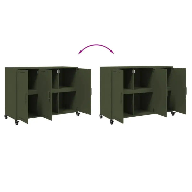 Elegante dressoir van duurzaam staal voor een stijlvolle woonkamer - Dressoirs & buffetkasten