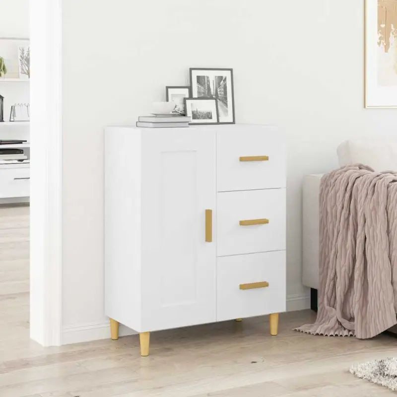 Elegante dressoirs van bewerkt hout met hoge kwaliteit en stabiliteit - Wit / 1 - Dressoirs & buffetkasten