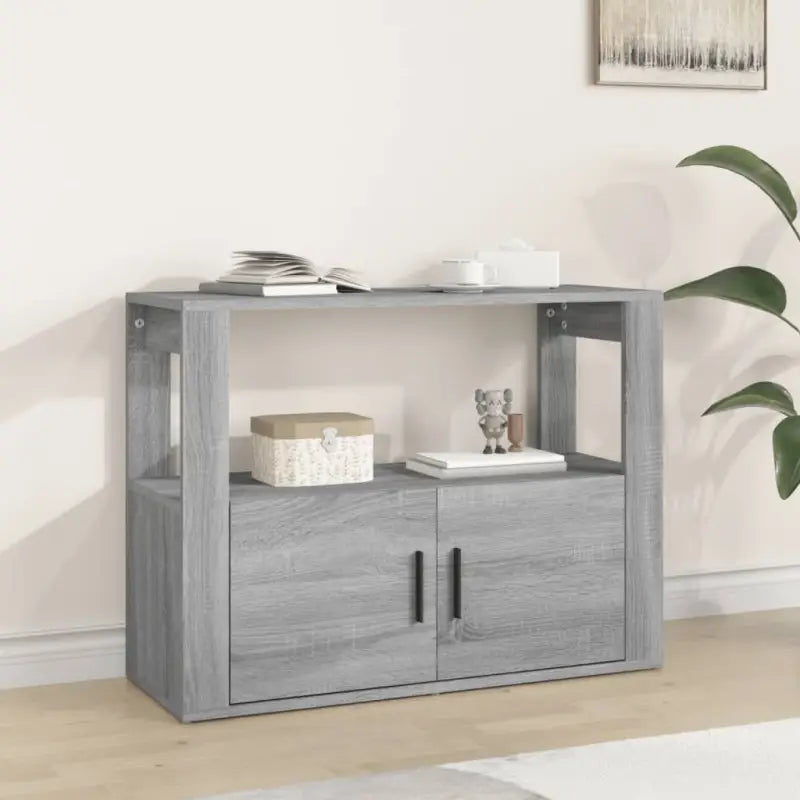 Elegante dressoirs van bewerkt hout met stevige en vochtbestendige afwerking - Grijs sonoma / 1 - Dressoirs &