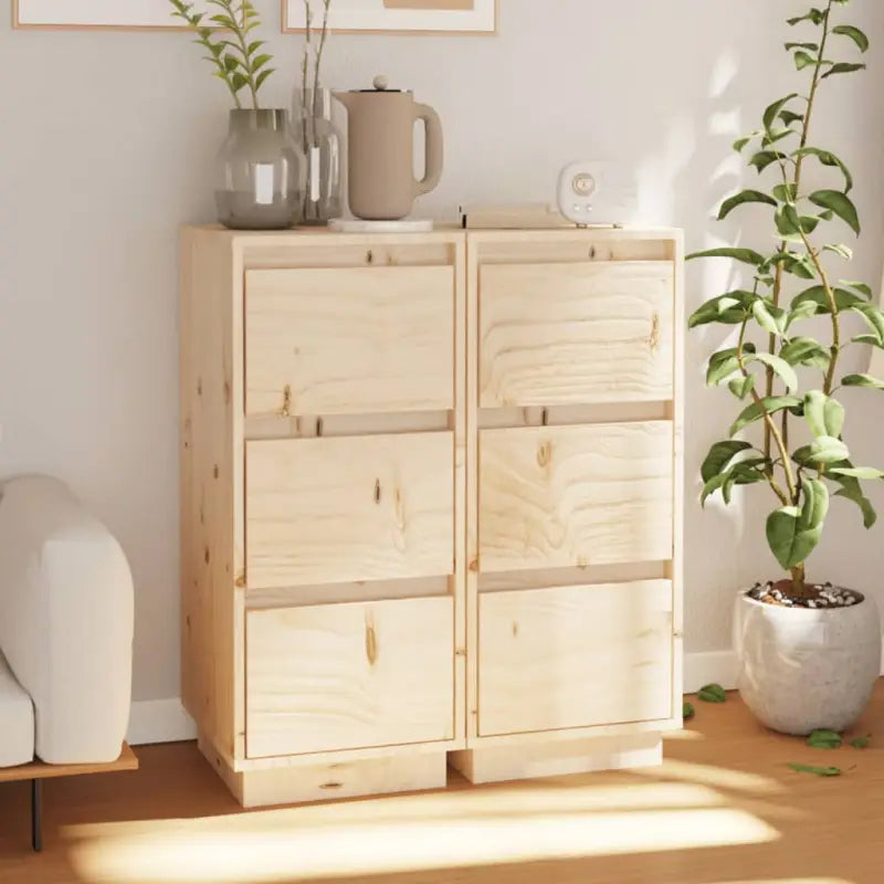 Elegante dressoirs van massief grenenhout voor klassiek interieur - Naturel / 2 - Dressoirs & buffetkasten