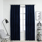 Elegante fluwelen gordijnen met metalen haken en snelle levering bevat - Gordijnen & vitrages