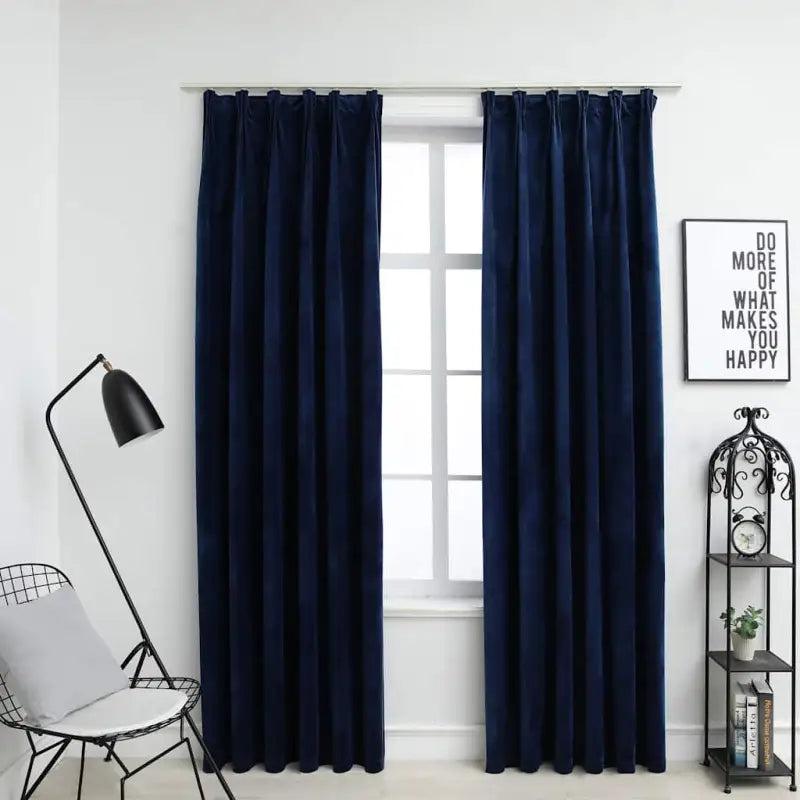 Elegante fluwelen gordijnen met metalen haken en snelle levering bevat - Gordijnen & vitrages