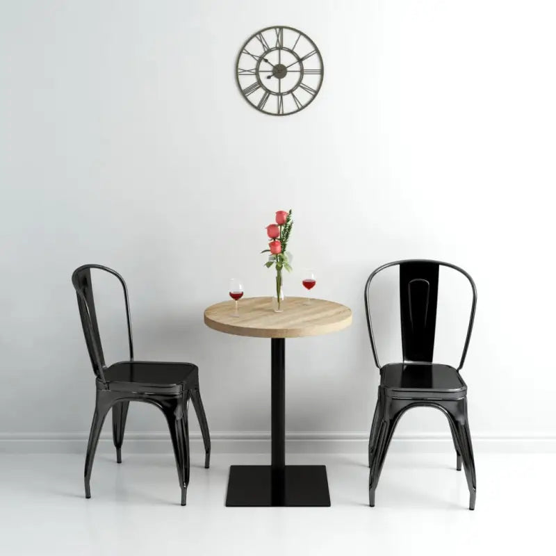 Elegante Franse Bistro Tafel voor een romantische sfeer - Eiken / Ø 60 x 75 cm / 1 - Eettafels