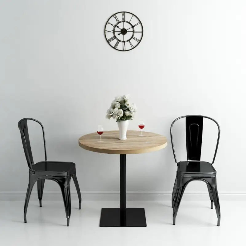 Elegante Franse Bistro Tafel voor een romantische sfeer - Eiken / Ø 80 x 75 cm / 1 - Eettafels