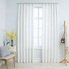 Elegante gordijnen met metalen haken inclusief levering voor woonkamer en slaapkamer - Gebroken wit / 140 x 175 cm / 2